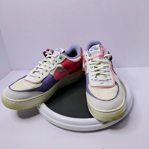 Nike Air Force 1 Low DV7449 101 Multi-Color Sneakers Mens Size 11 White/Pink/Pur - Picture 2 of 7